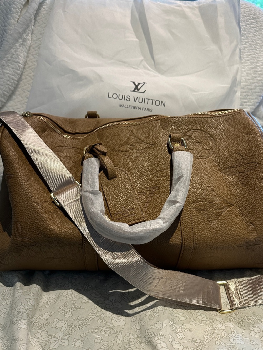Embossed Monogram Travel Duffel
